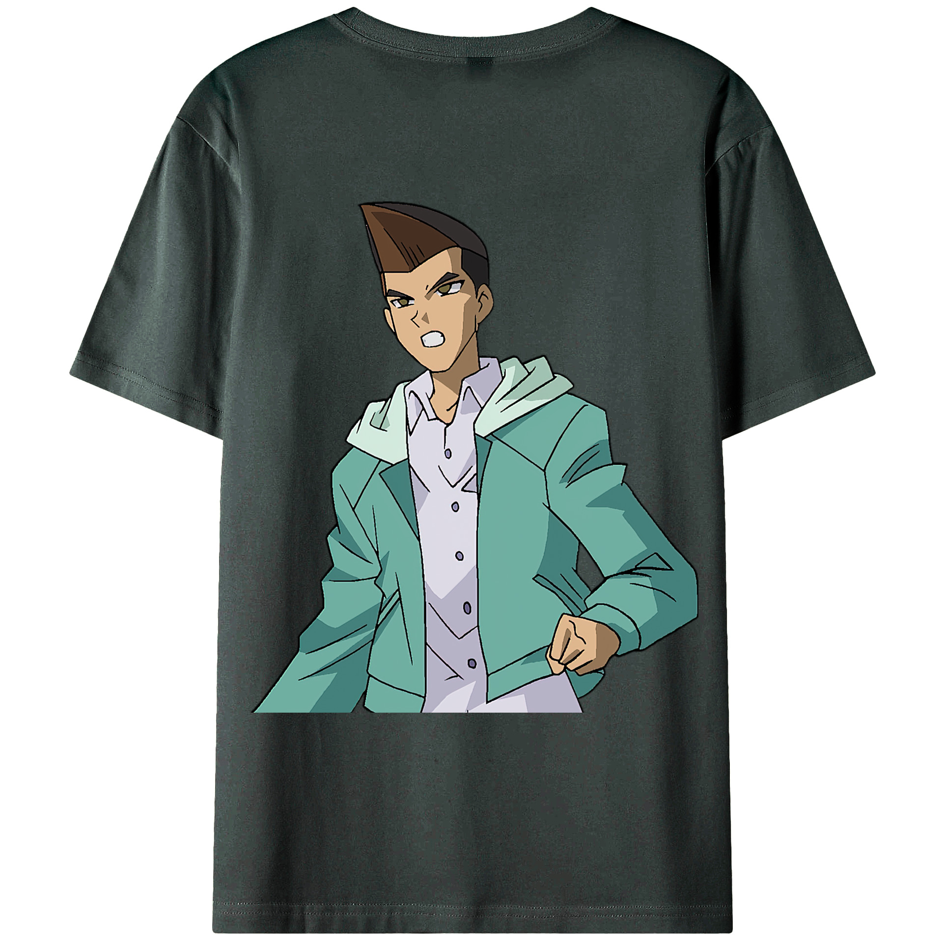 （画像用） 遊☆戯☆王 Yu-Gi-Oh! 綿100％ メンズ半袖Tシャツ（バックプリント） 通気性